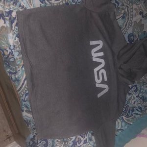 Cropped nasa sweatshirt size 14-16 dark grey.